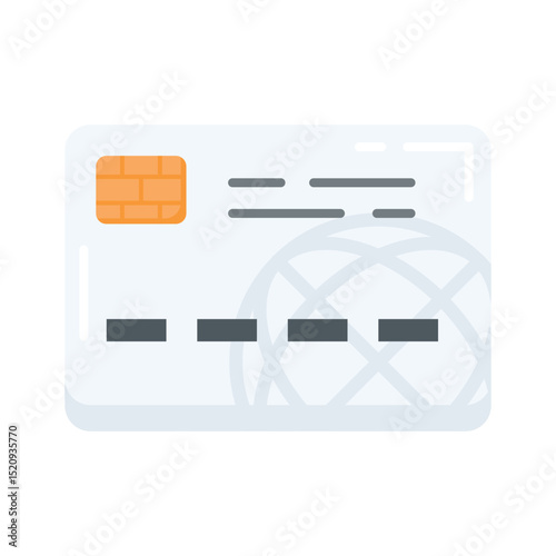 A trendy flat style icon of atm card swipe