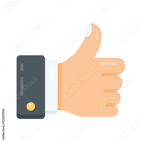Check out this flat icon showing thumbs up gesture