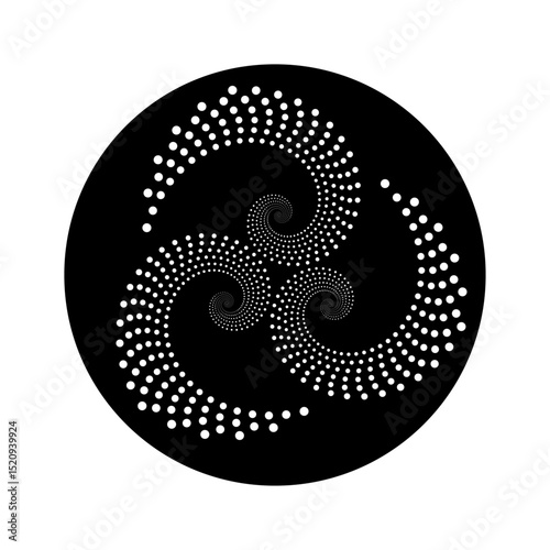 golden ration fibonacci pattern for logo icon background web graphic tattoo. vector illustration.