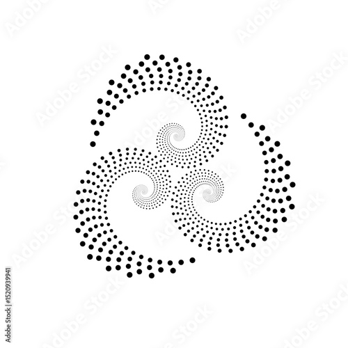 golden ration fibonacci pattern for logo icon background web graphic tattoo. vector illustration.