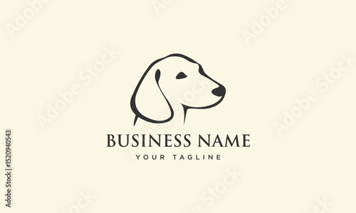 Dog Logo Minimalist Design.