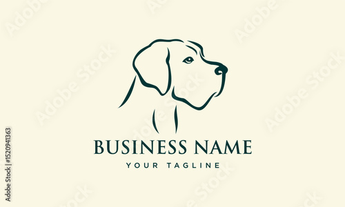 Dog Logo Profile Side View.