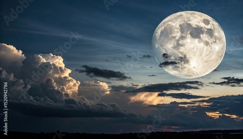 moon over the clouds