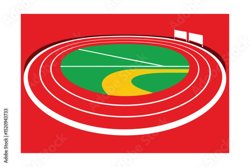 running track and field vector