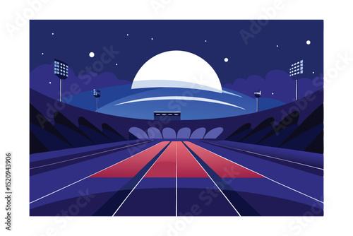 running track and field vector