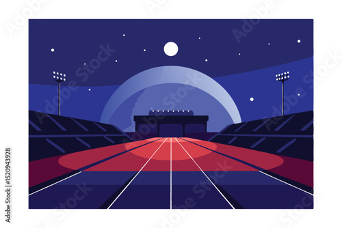 running track and field vector