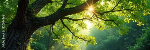 Intricate network of interwoven tree branches, sunlight dappling through leaves, creating a natural textured background Perfect for nature, rustic, and woodland themes , twig, texture