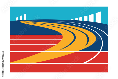 running track and field vector