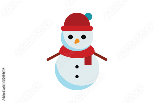 snowman isolated on white background