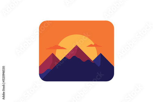 mountain landscape vector illustration