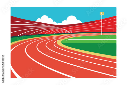 running track and field vector