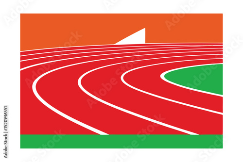 running track and field vector