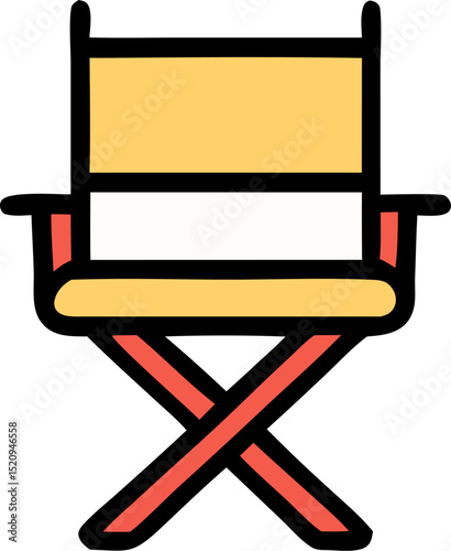 Directors chair symbolizes authority and leadership, perfect for film industry, production companies, and creative professionals seeking inspiration in their workspace.