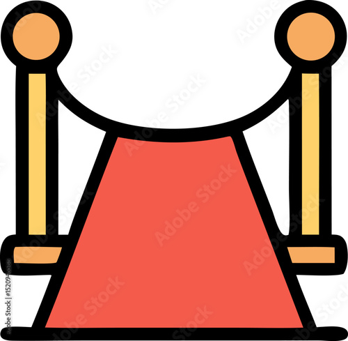 Red carpet with stanchions for VIP events and exclusive occasions. Perfect for Hollywoodthemed events, premieres, and award ceremonies.