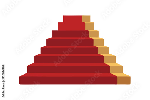 red carpet on white background