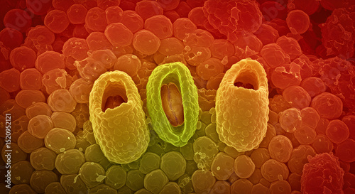 Stomata and Epidermal Cells on the Surface of a Tomato Leaf photo