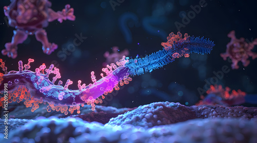 Cell Membrane, A glowing 3D illustration of a cell membrane