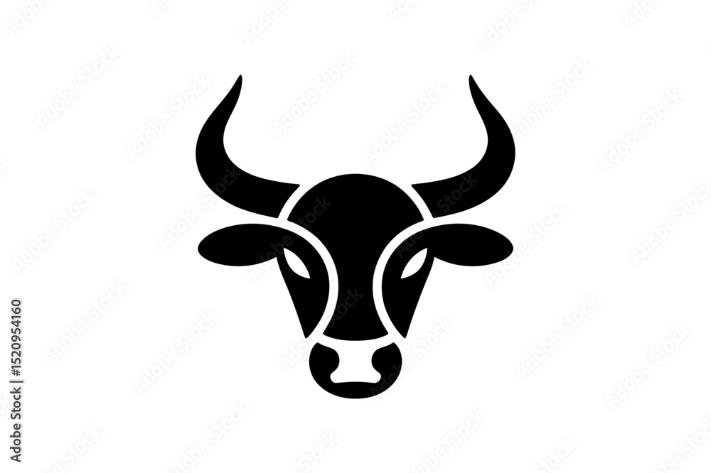 Black bull head vector illustration animal design Black bull head vector illustration animal design