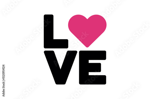 Love heart valentine design romantic vector graphic