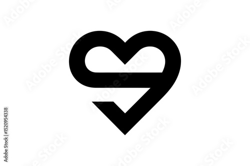 Heart vector logo design love symbol graphic icon