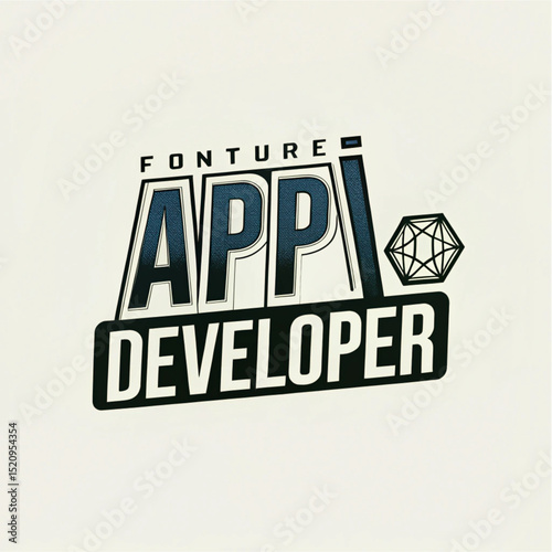 App Developer Fontured Logo Design for Tech Startup