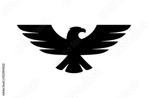 Eagle logo design simple black bird vector graphic
