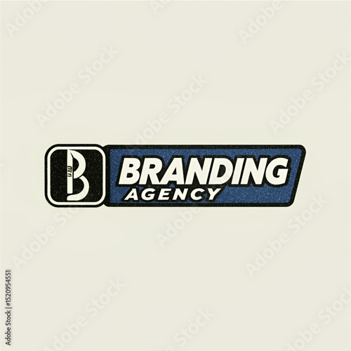 B Branding Agency Logo with Block Typography Style