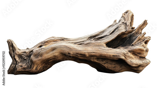 Ancient driftwood weathered and sculpted by time a testament to nature s on transparent background