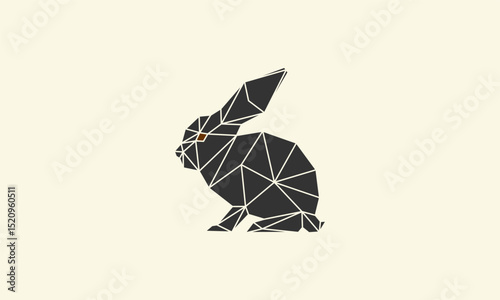 Geometric Rabbit Silhouette.