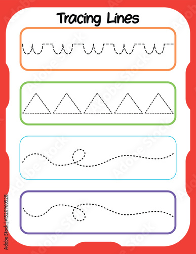tracing worksheets for kids  preschool