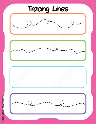 tracing worksheets for kids  preschool