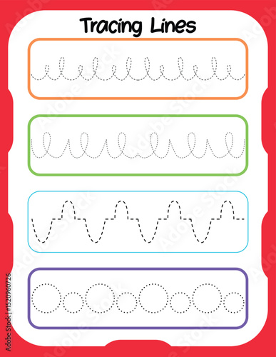 tracing worksheets for kids  preschool