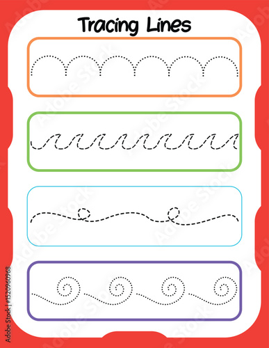 tracing worksheets for kids  preschool