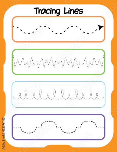 tracing worksheets for kids  preschool