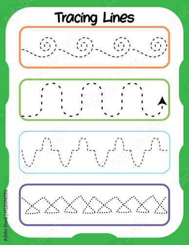 tracing worksheets for kids  preschool