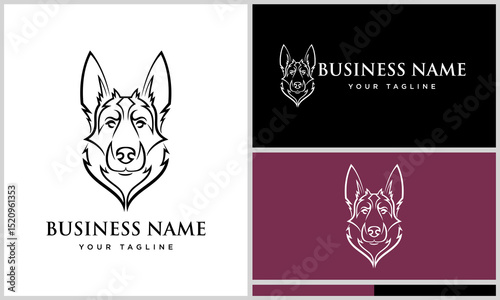 German Shepherd Logo Design.