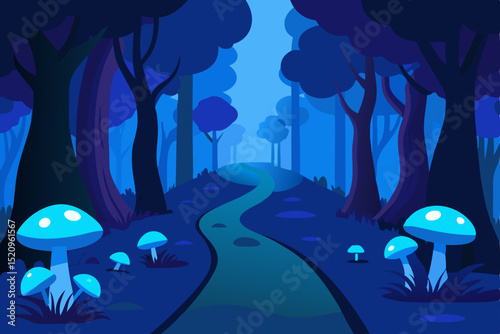 Underwater world with fishes in blue ocean water, a vibrant marine illustration