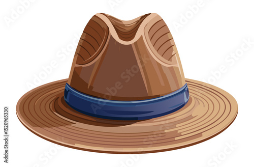 cowboy hat brown illustration