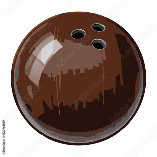 Elegant Brown Bowling Ball Design
