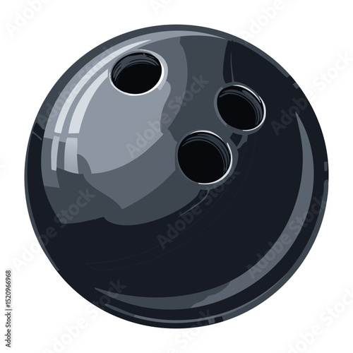 Sleek Grey Black Bowling Ball Minimal