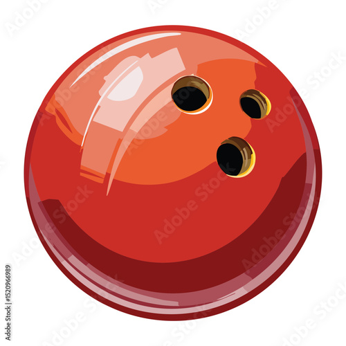 Shiny Orange-Brown Bowling Ball Abstract Art