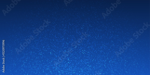 Abstract grid pixel pattern background. Vector illustration element with square, geometric mosaic, texture on dark blue color. Graphic design for digital datum, technology futuristic background
