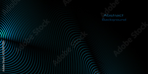 Vector abstract motion, smooth, soft blue wave line pattern, dot particle. Curve and fluid shape on black background. Illustration modern graphic design for luxury wallpaper, futuristic, technology