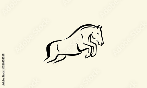Horse Jumping Silhouette. (1)