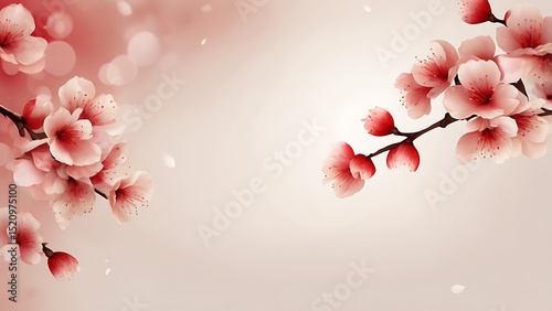 Sakura petals flower background create by AI 