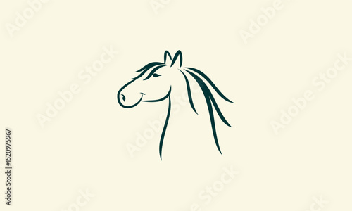 Horse Line Art Profile.