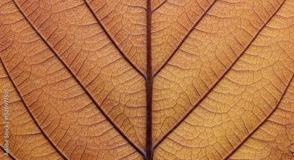Fototapeta premium Dry Leaf Vein Structure Macro