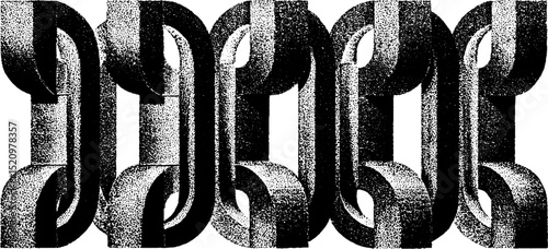 Intricate engraved pattern of repetitive windows for architectural design