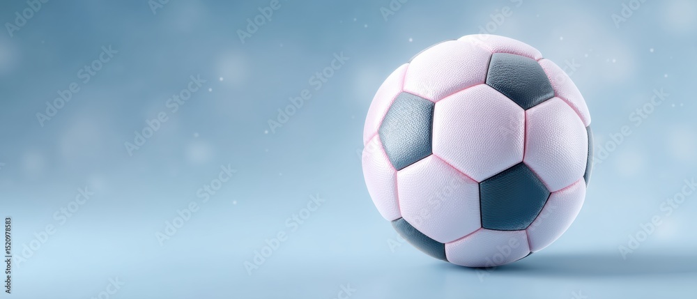 Fototapeta premium Stylized soccer ball illustration with celebration patterns