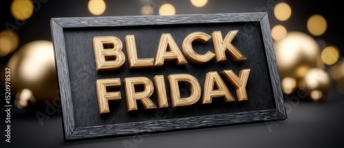 Elegant black friday typography design in warm amber tones